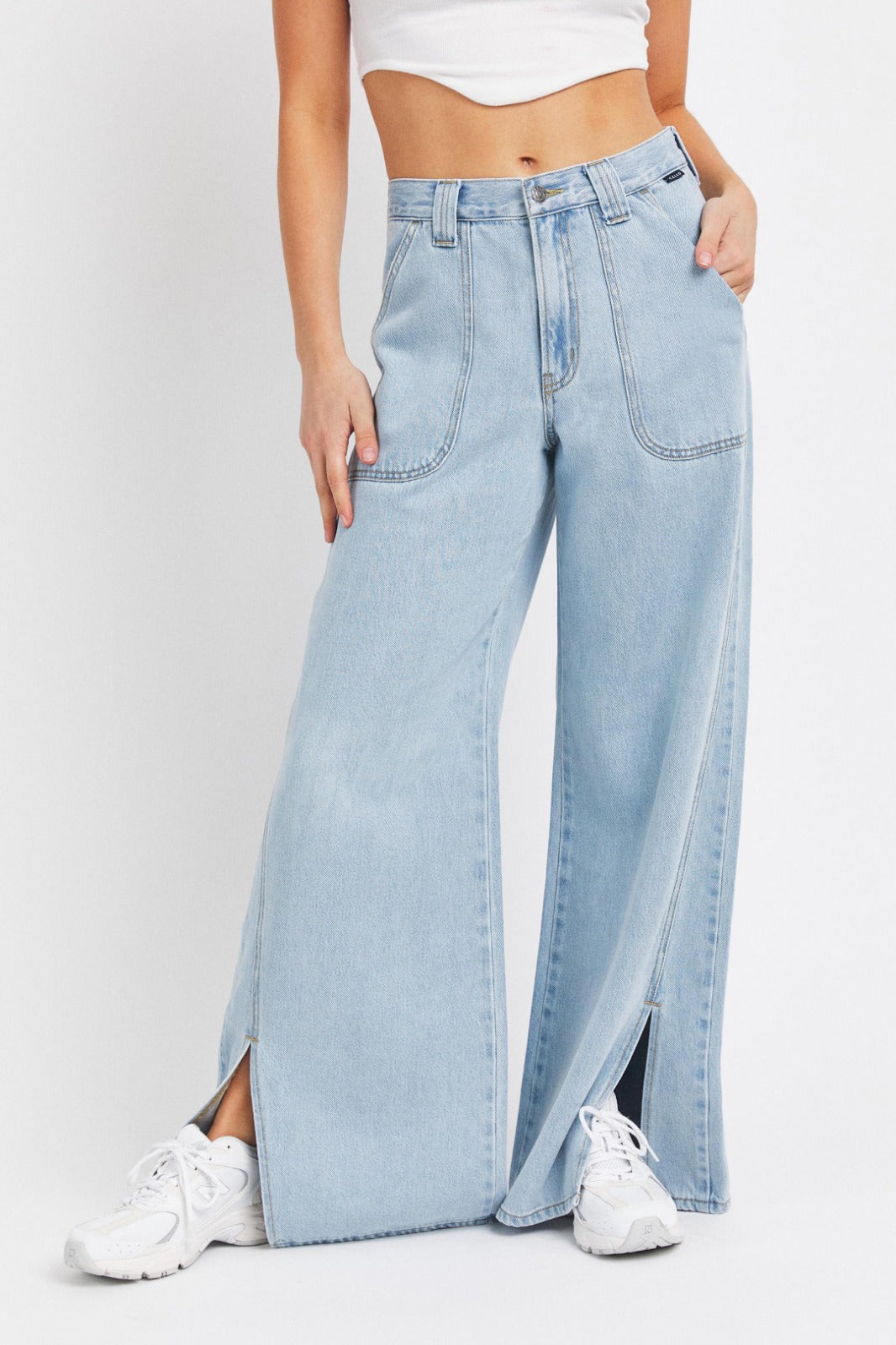 High Rise Carpenter Wide Leg With Front Slits