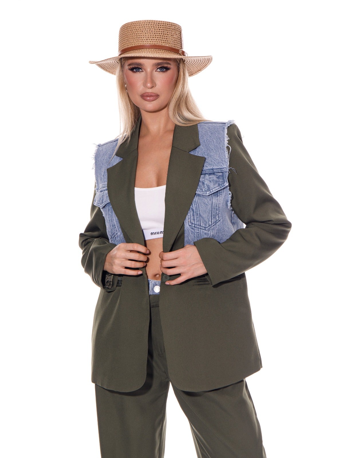 Blazer Olive Jean