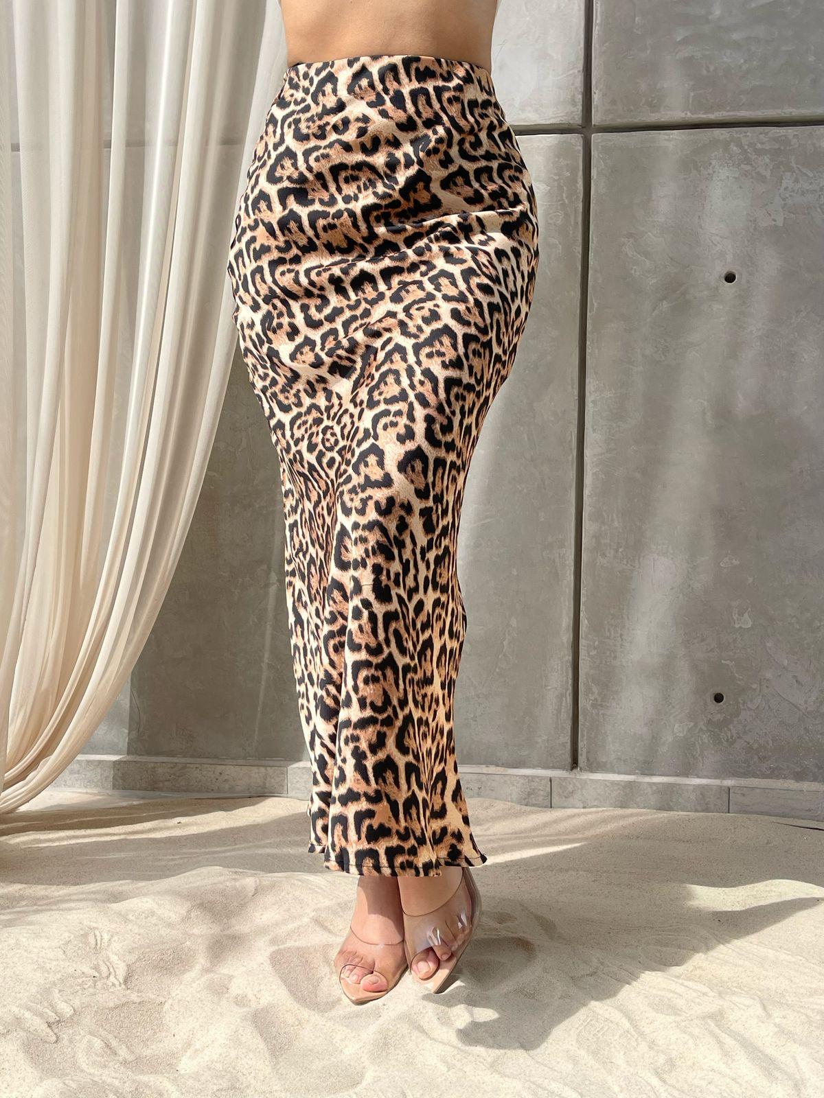 04A25 MAXIFALDA ANIMAL PRINT SATINADA C/RESORTE🦓🌾🐆
