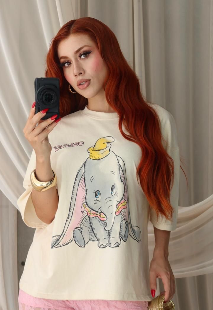 20JN T-SHIRT DUMBO VINTAGE PRINT SUPER PATCH BACK