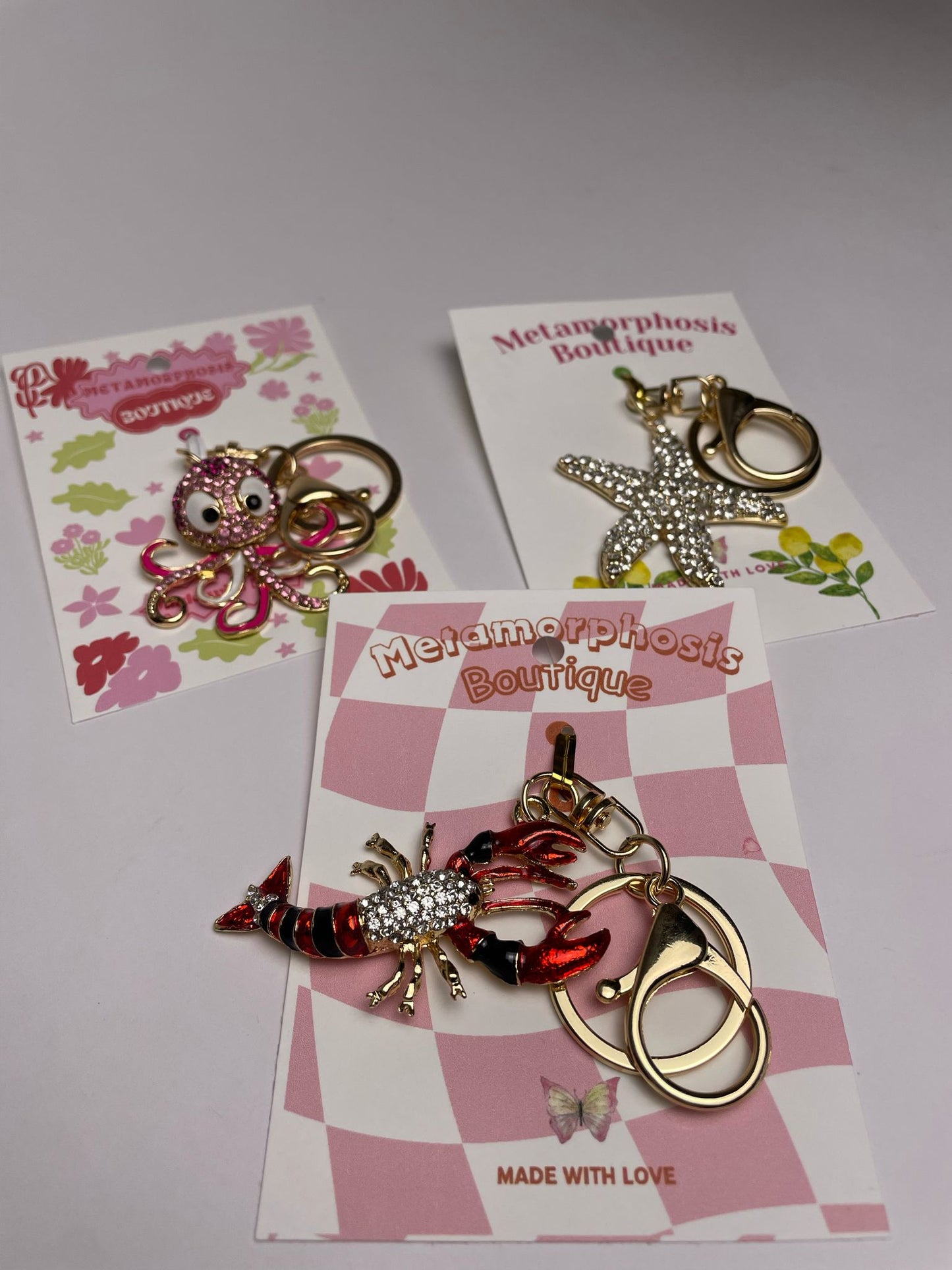 Summer Keychain🐢🦞🦐⭐️🐙 08/07/25