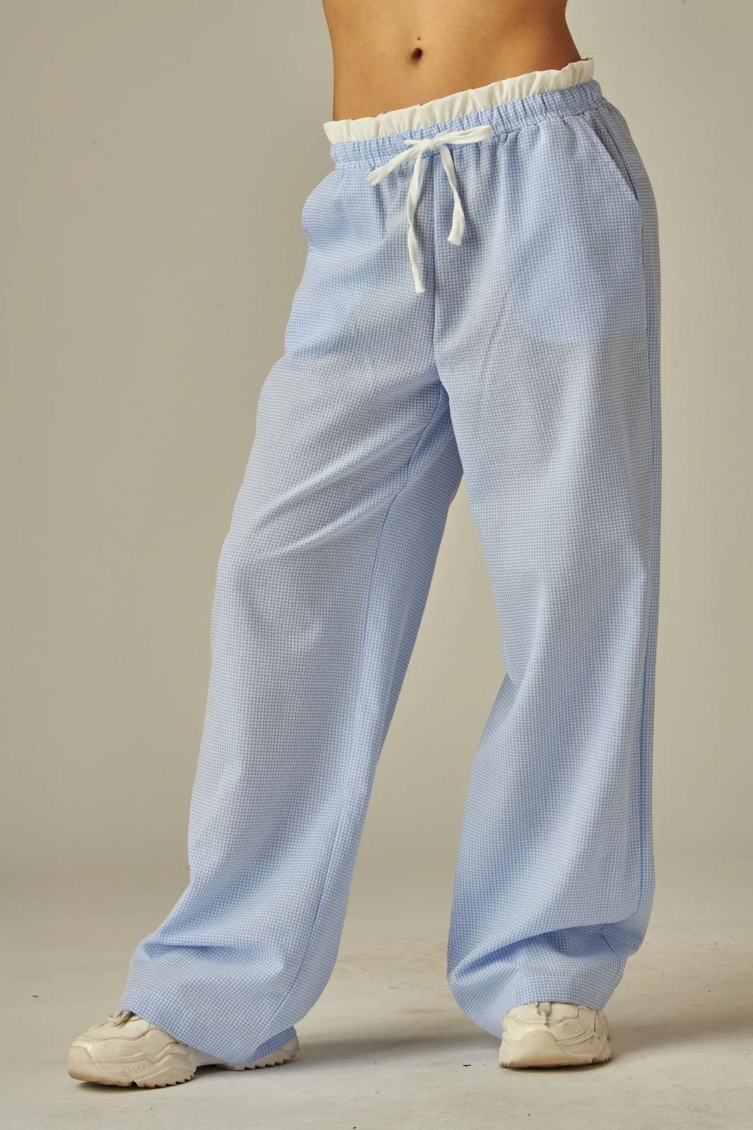 Boxer Waist Gingham Pants with pockets 08/15/25