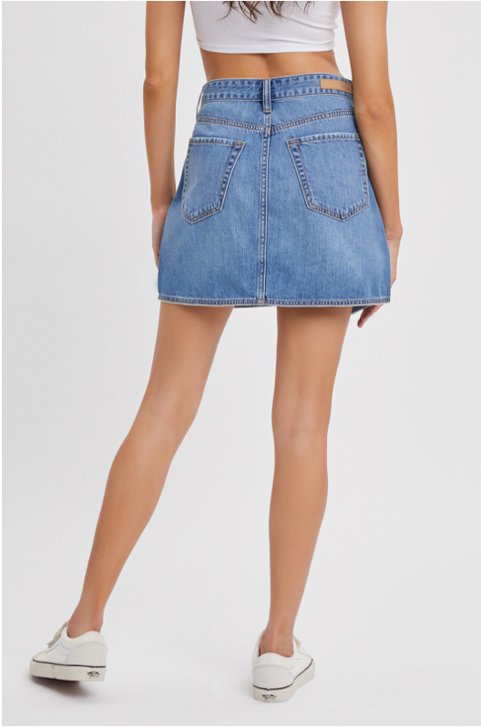 Cello High Rise Wrap Mini Skirt
