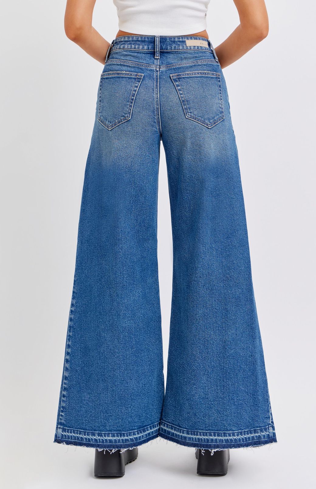 Cello High Rise Wide Leg W Side Triangular Tuck