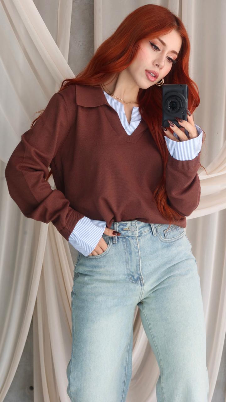 SWEATER CAMISA CORTE V