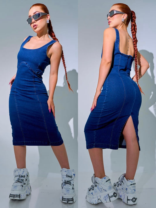 Vestido andreoli denim stone