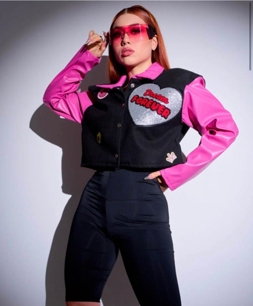 Jacket heart baseball vinyl