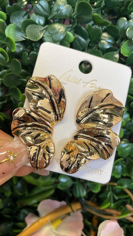 Aretes detailed leaves 🍃