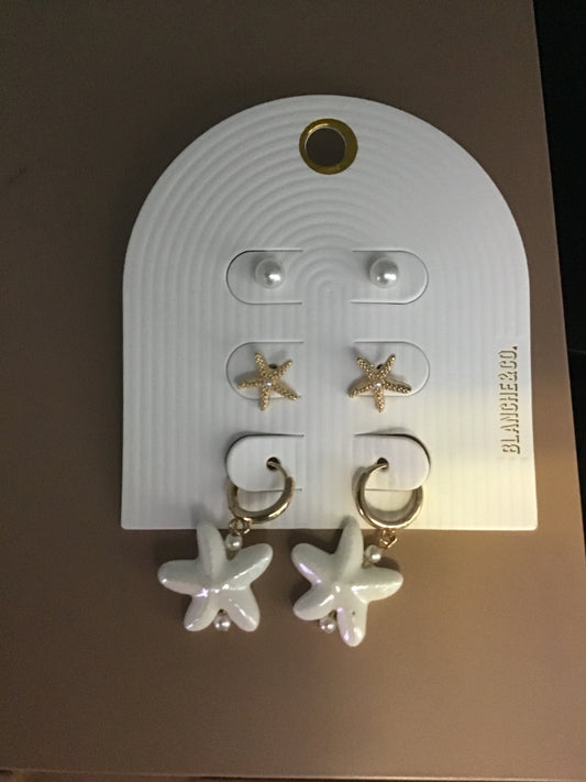 Trio Aretes Estrella de Mar