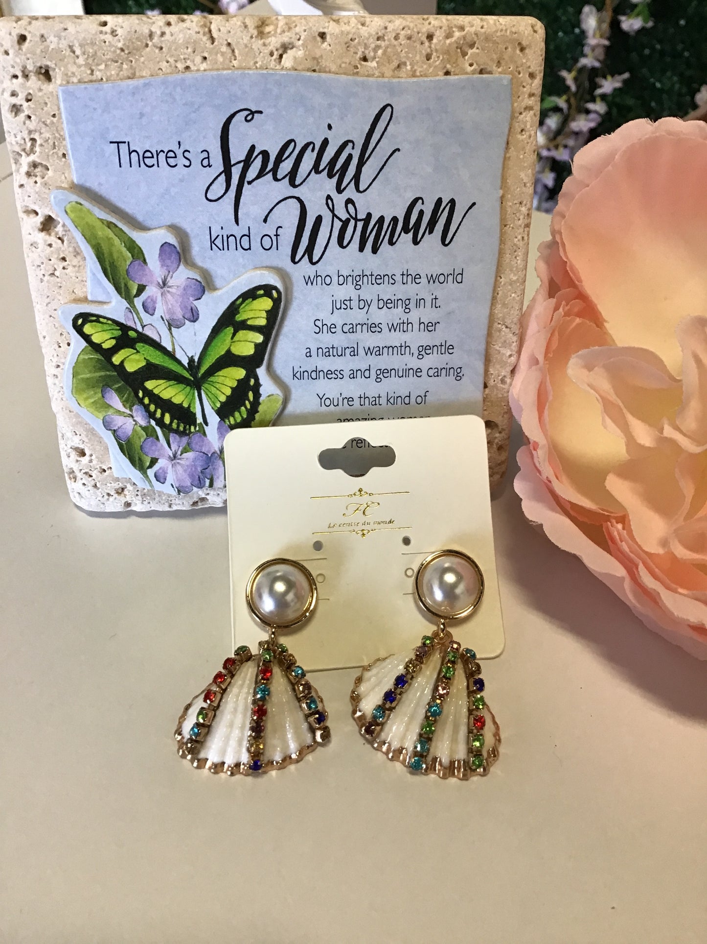 Aretes Concha/ perla
