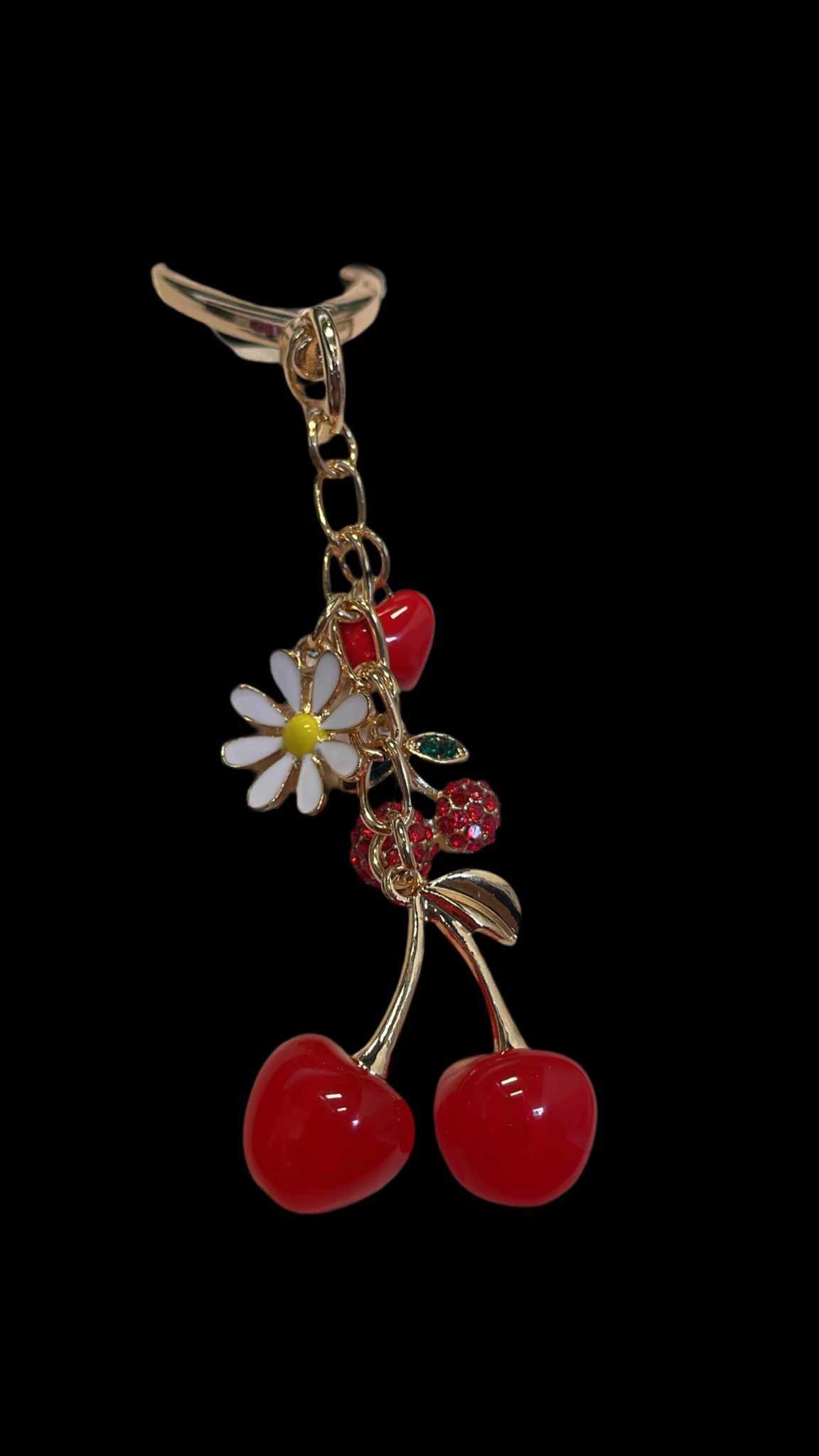 Keychain Cherry Daisy 🌼 🍒