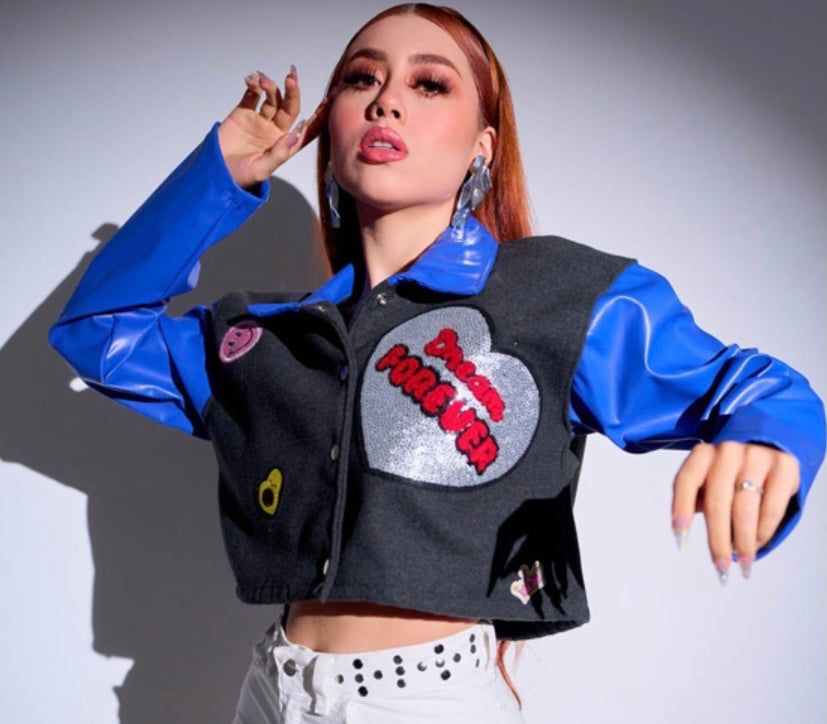 Jacket heart baseball vinyl