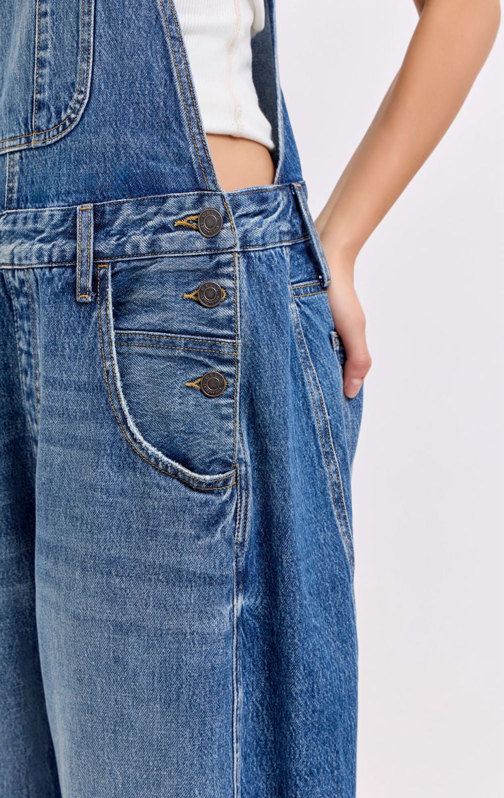 Mid Waisted Barrel Overall