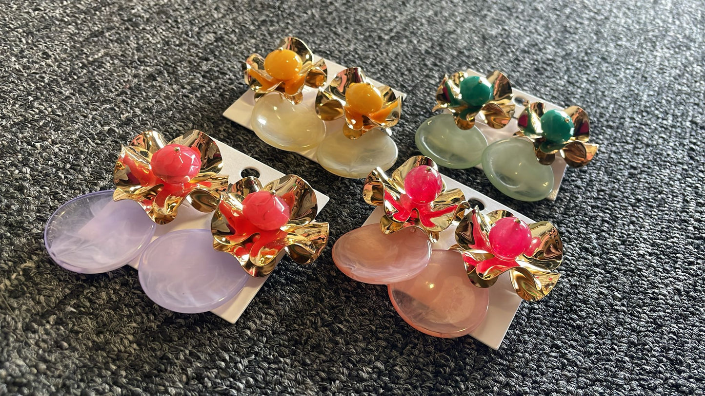 Aretes Flor resplandecientes💐