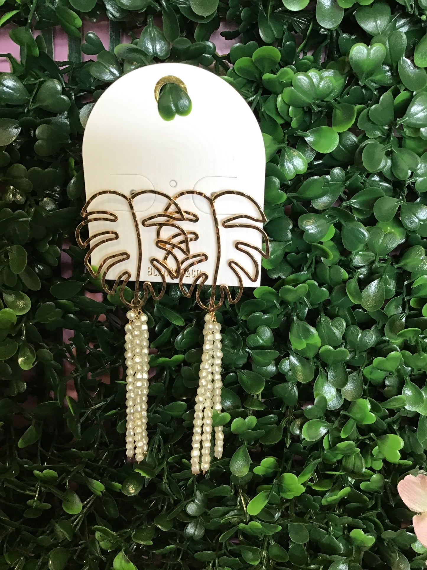 Aretes  de Hojas y flecos