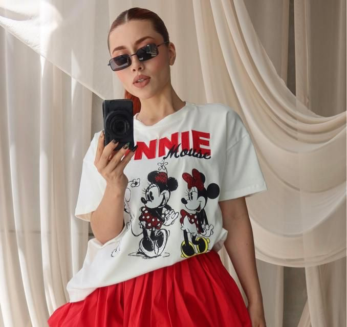 T-shirt Minnie white