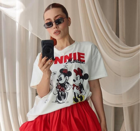 T-shirt Minnie white