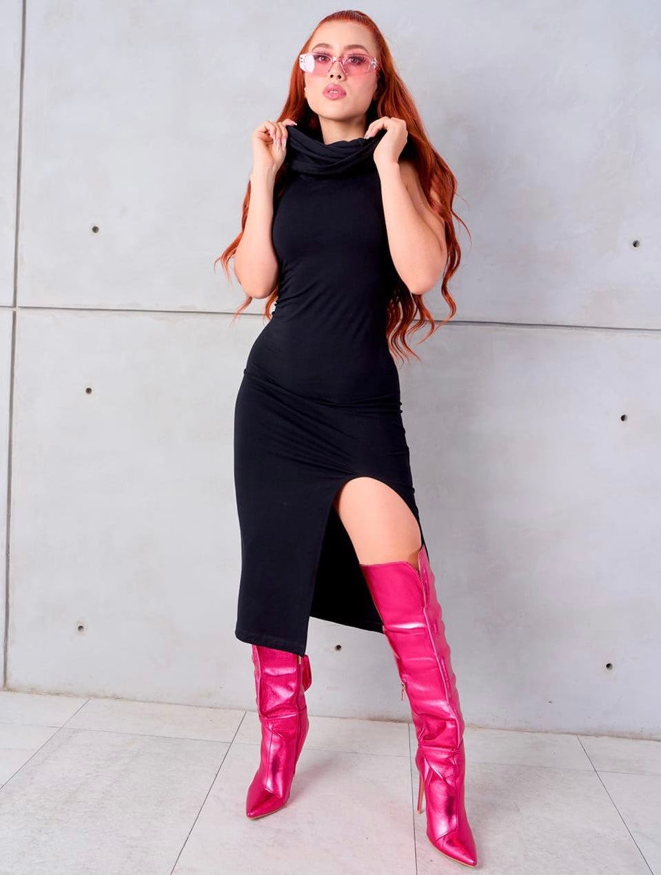 Vestido danikova capucha