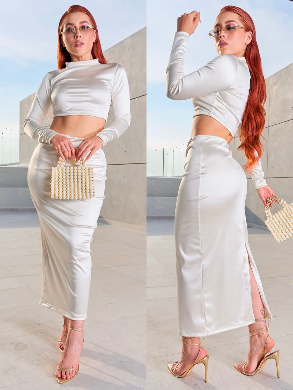 Set yarhani Lycra satinada