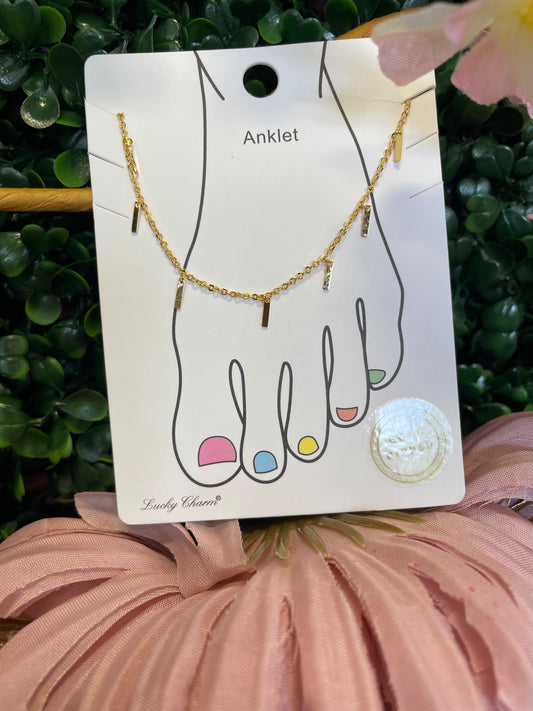 anklet cadena gold