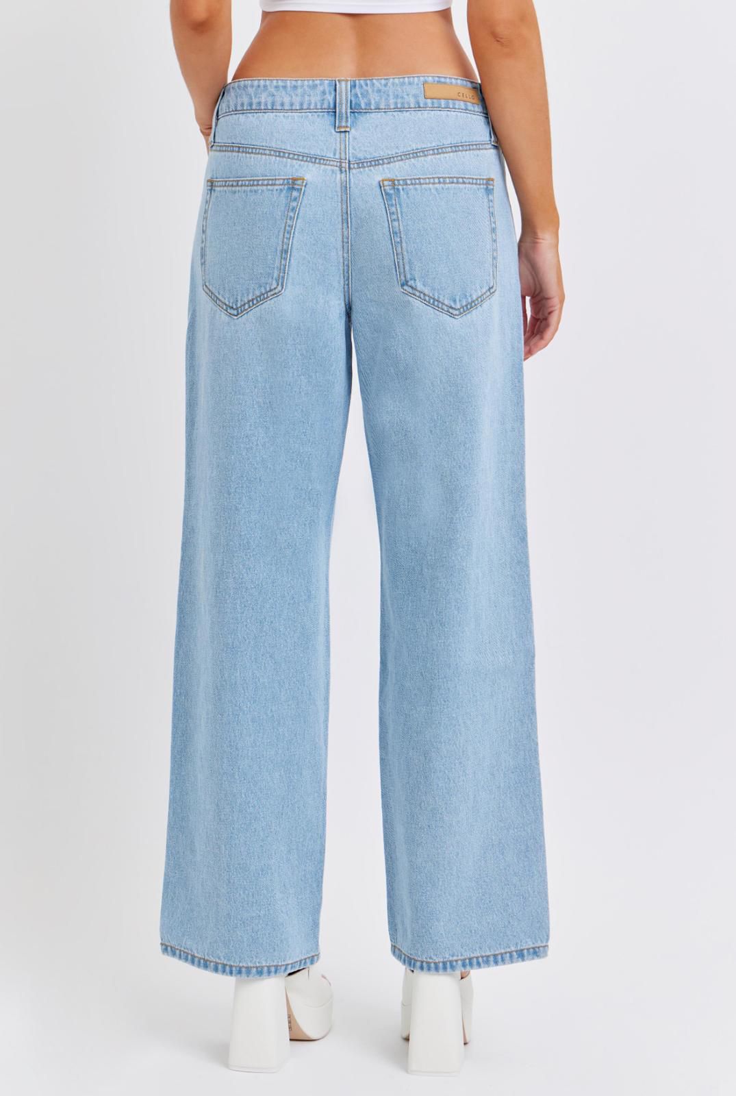Cello Vintage Low Jean with Scattered Rhinestones