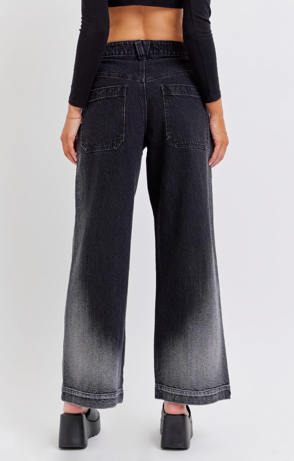 Cello Mid Waisted Skater Jean w Ombre Wash