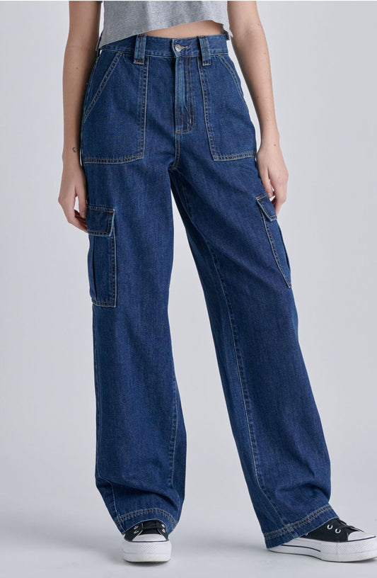 Cello High Rise Carpenter Pant With Cargo Pockets