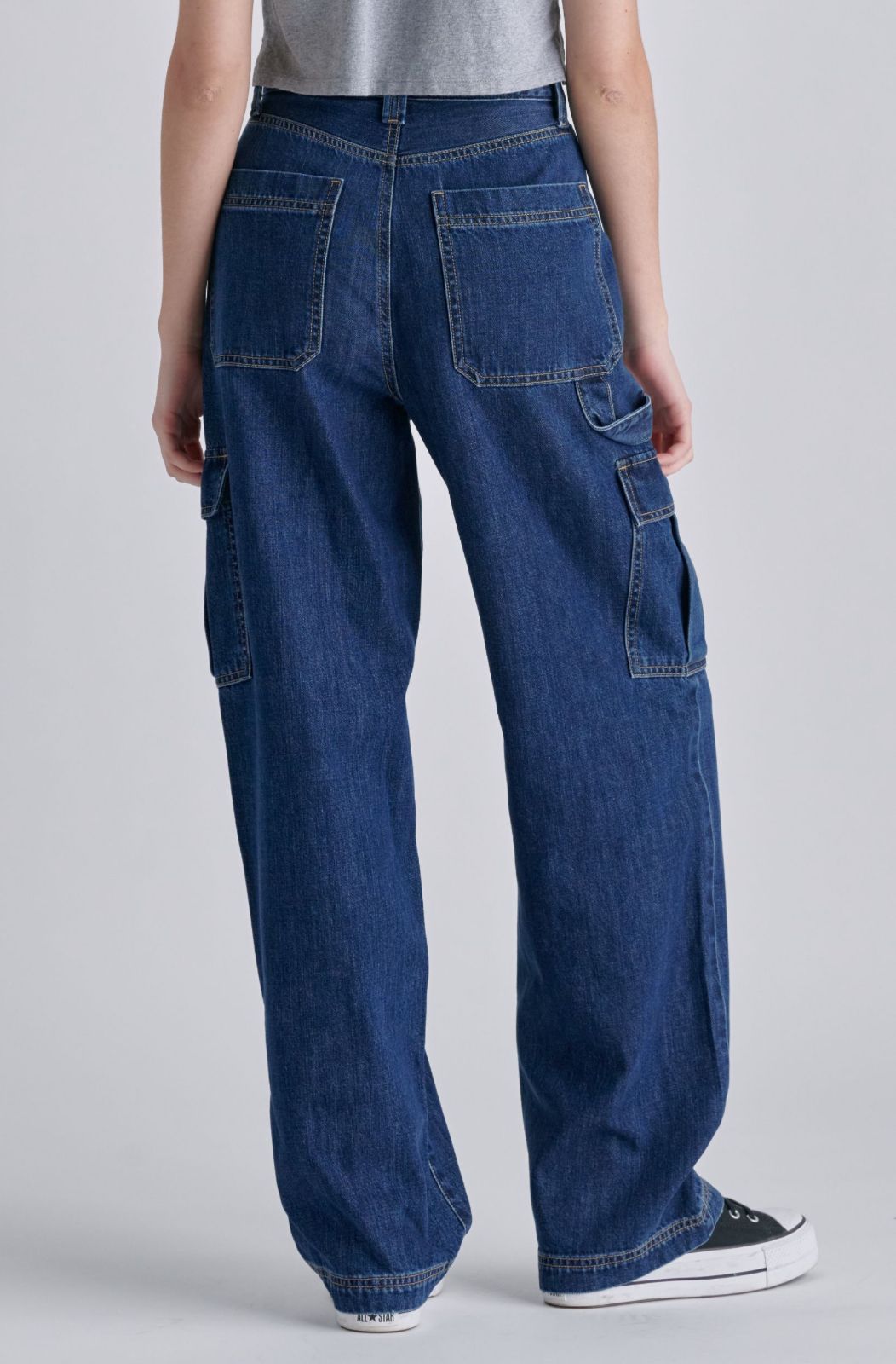 Cello High Rise Carpenter Pant With Cargo Pockets