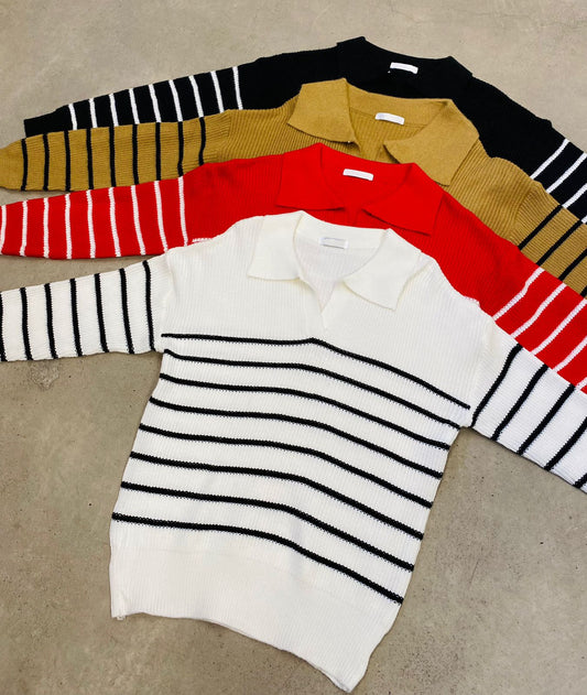 SWETER RAYAS TIPO ZARA TEJIDO DE PUNTO