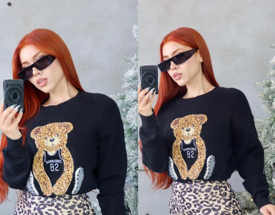 SWETER TED PELUCHE BORDADO TEJIDO DELUXE