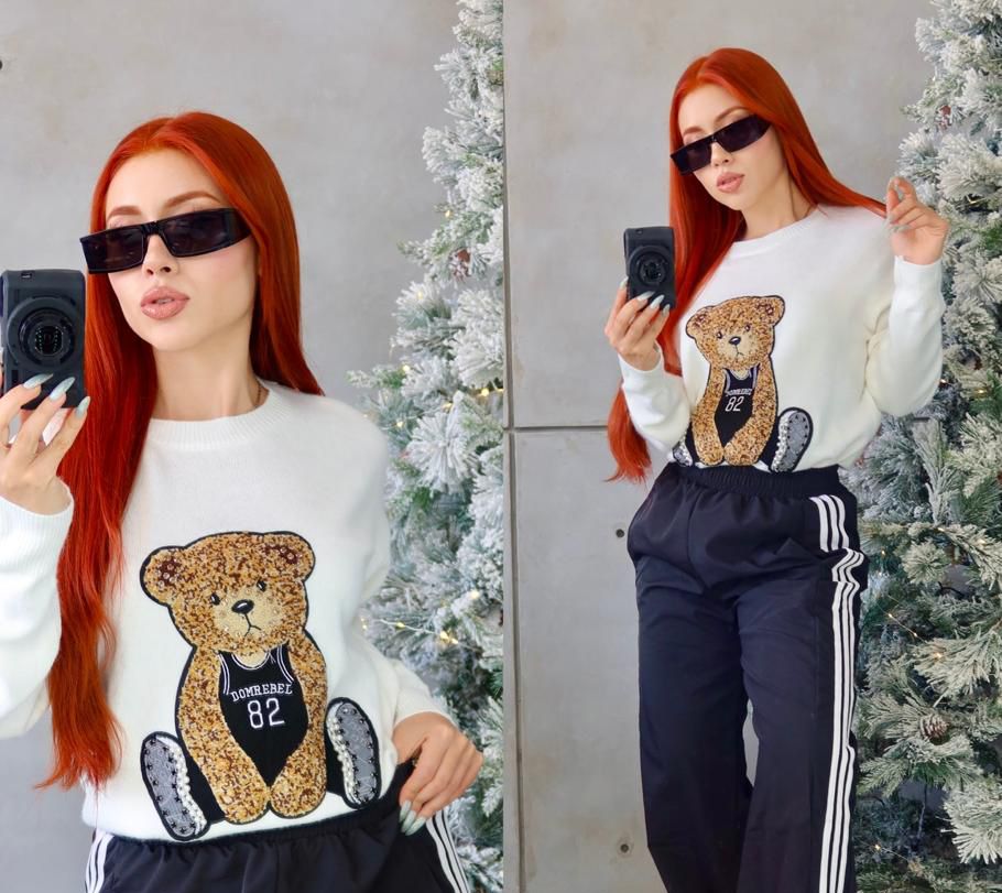 SWETER TED PELUCHE BORDADO TEJIDO DELUXE