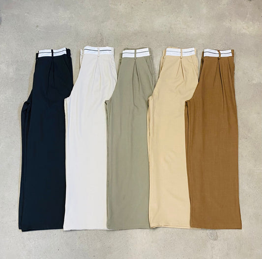 Pantalón tailoring pinzas linen