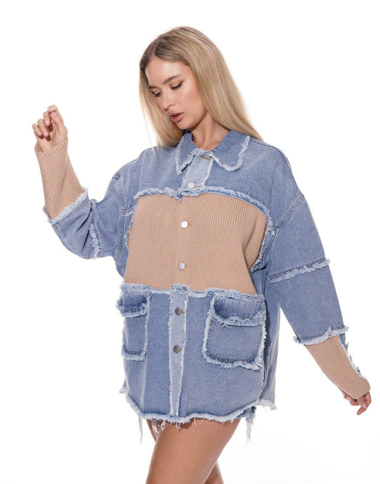 Oversized Fall Denim Cotton Shirt