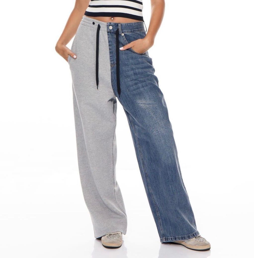 Pantalon Half Denim Half Sweat