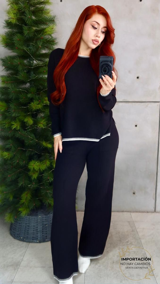 SET NOEMI MAXSWETER Y MAXIPANTALON TEJIDO