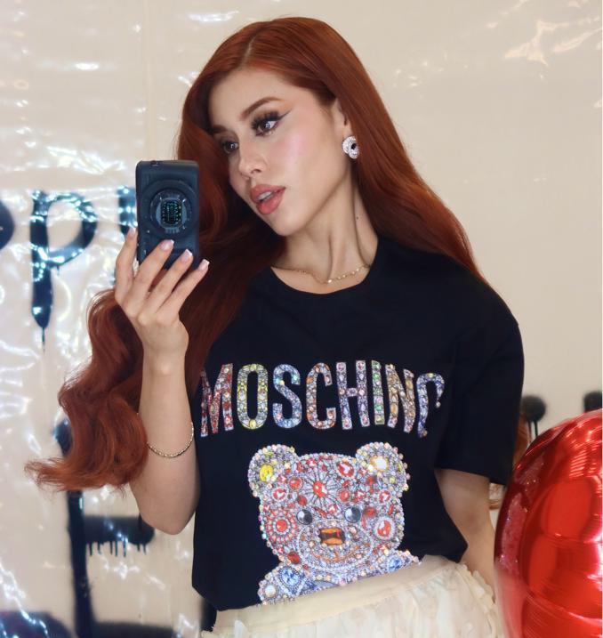 T-shirt oversized full diamonds
