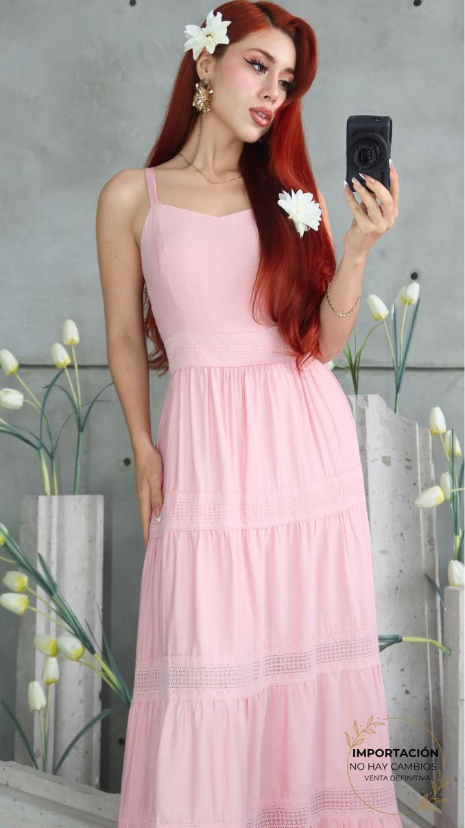 MAXIVESTIDO LINEN FRESH CON BORDADO
