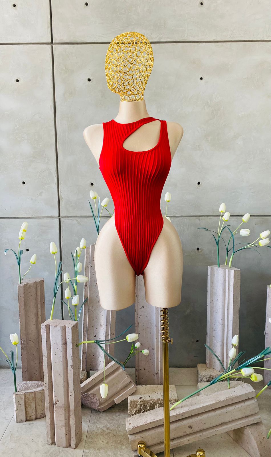 BODYSUIT ALEXANDER ESCOTE ASIMÉTRICO LYCRA CONTROL🌸✨🍃