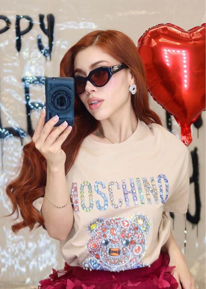 T-shirt oversized full diamonds