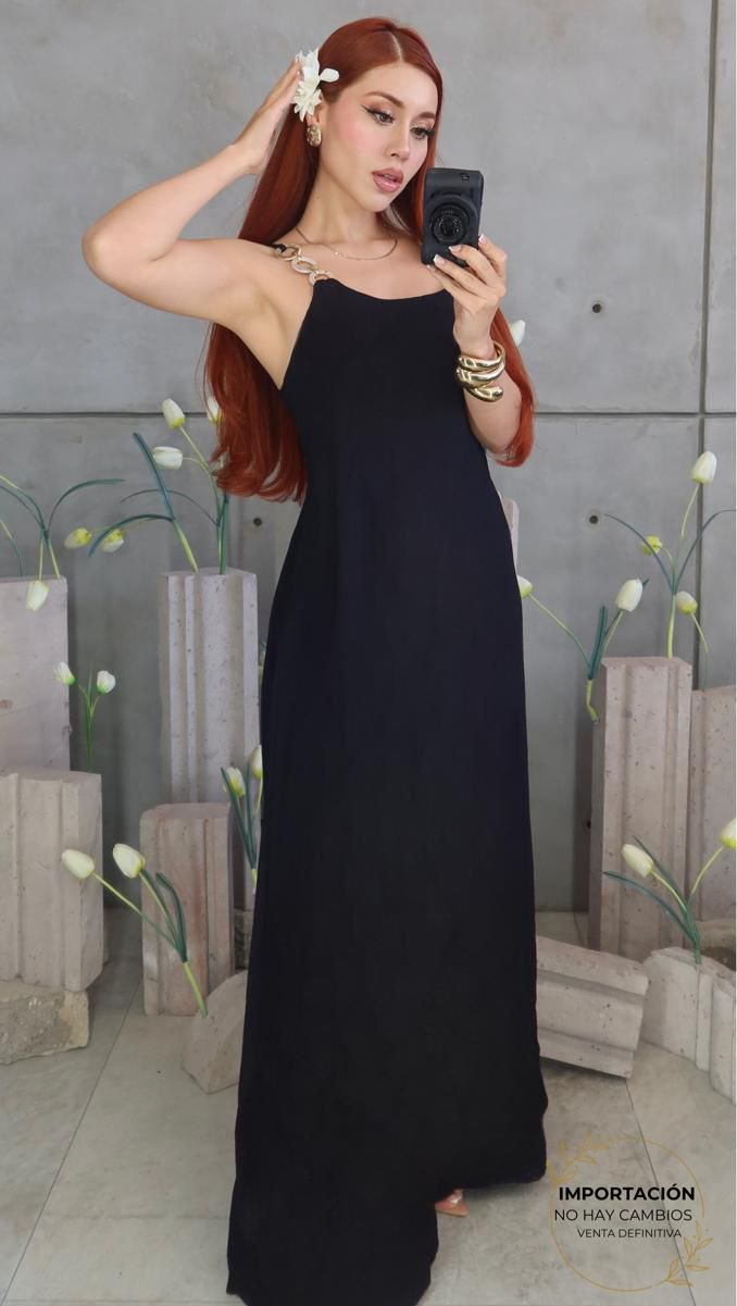 Maxivestido Mariel Tirante Argollas Linen