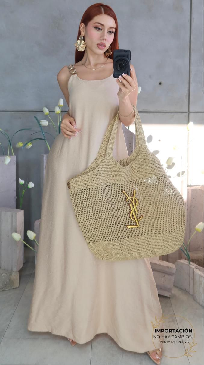 Maxivestido Mariel Tirante Argollas Linen