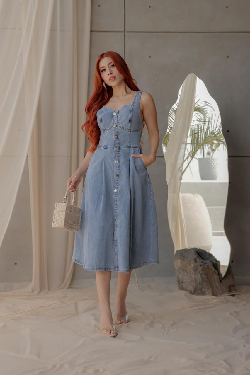M5 MaxiVestido Denim Rodeo