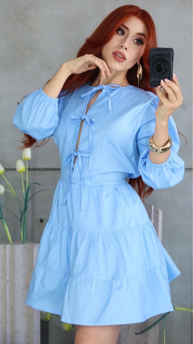 M5 Vestido Bow Open Front