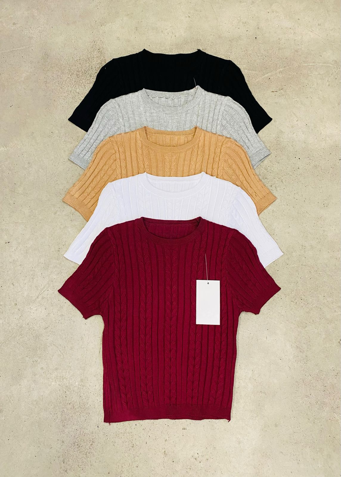 21M2025 BLUSA MELANY M/CORTA TEJIDA DELUXE