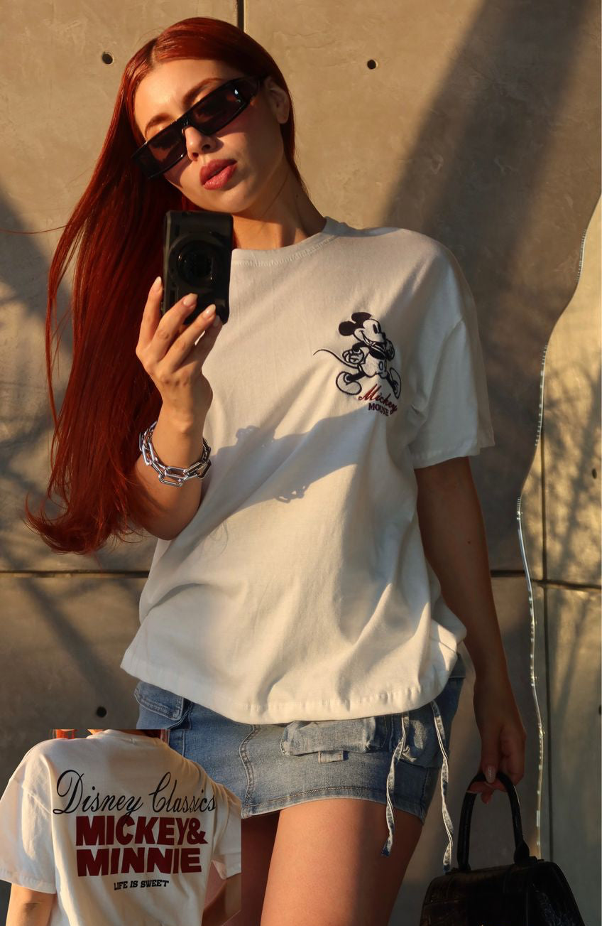 21M2025 T-SHIRT #333 MICKEY CLASSIC BORDADO & FULL PRINT ESPALDA