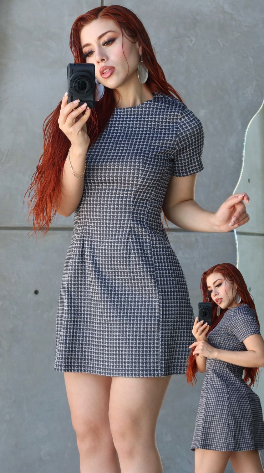 21M2025 VESTIDO MISS GINGHAM CUADROS SILUETTE MAUVE