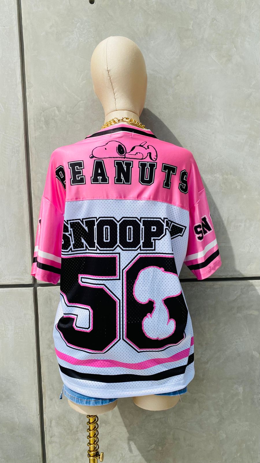 01MY25 JERSEY #73 SNOOPY 🐶BLACK 50 GLITTER & BORDADO FUSION TELAS✨🤍😮‍💨