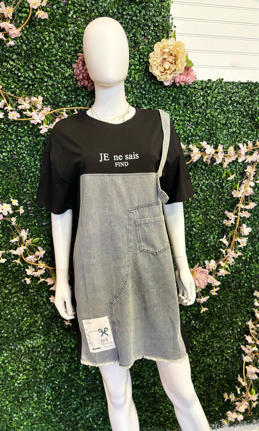 VESTIDO JEAN Y TELA