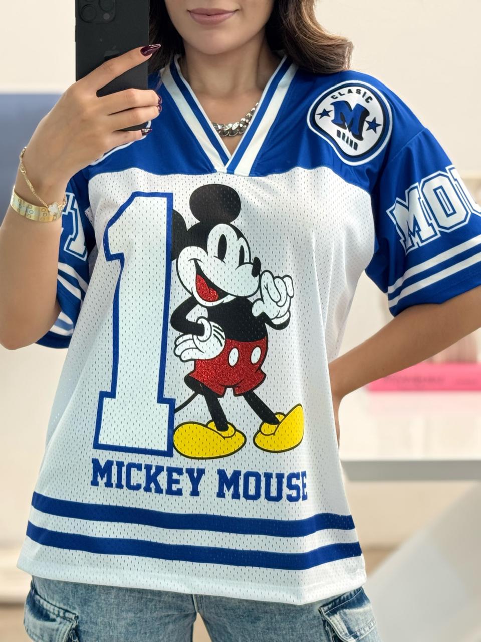 JERSEY #144 BLUE MICKEY AVIATOR  🛬✨💙🏁 PATCH BORDADOS & GLITTER✨ 08/07/25