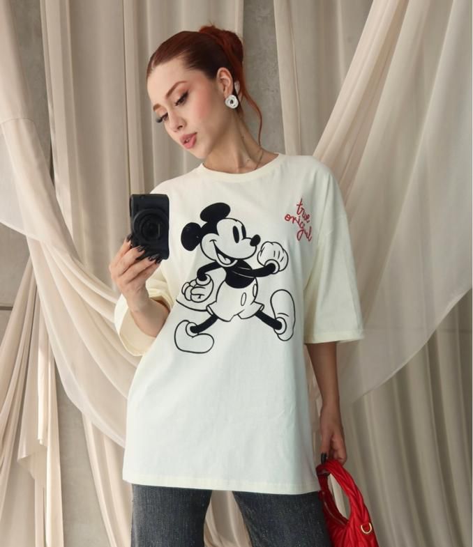 T SHIRT #446 MICKEY FLOCKING & BORDADO SUPER OVERSIZED❤️😮‍💨😍🫶 08/07/25